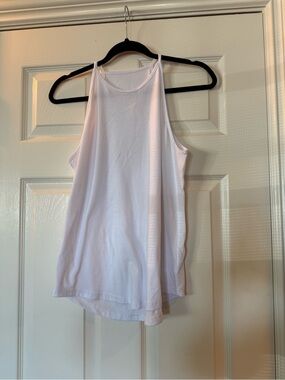 Women’s White High-Neck Tank Top